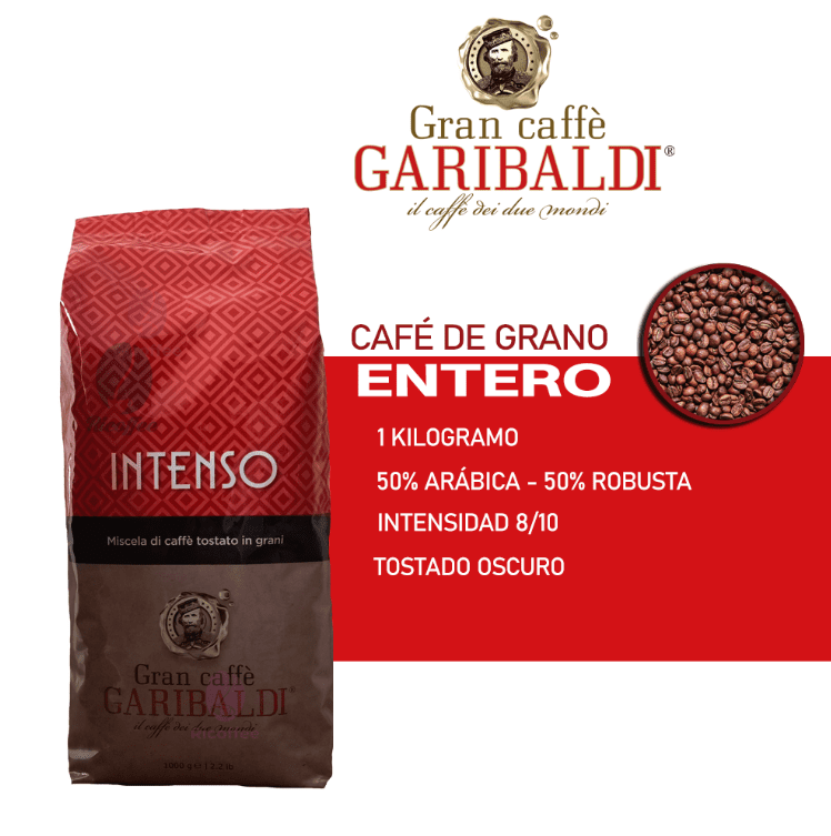 Café en grano italiano gusto intenso 1 Kg.