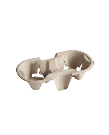 Bandeja Porta Vasos Compostable para 2 Vasos (100Unid)