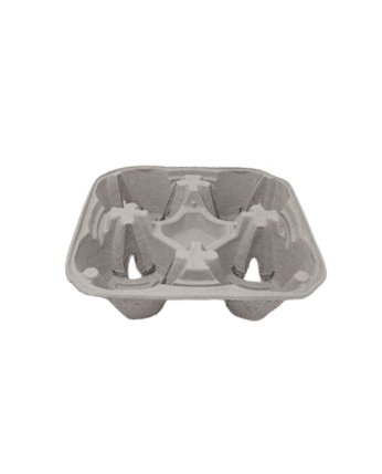 Bandeja Porta Vasos Compostable para 4 Vasos (100Unid)